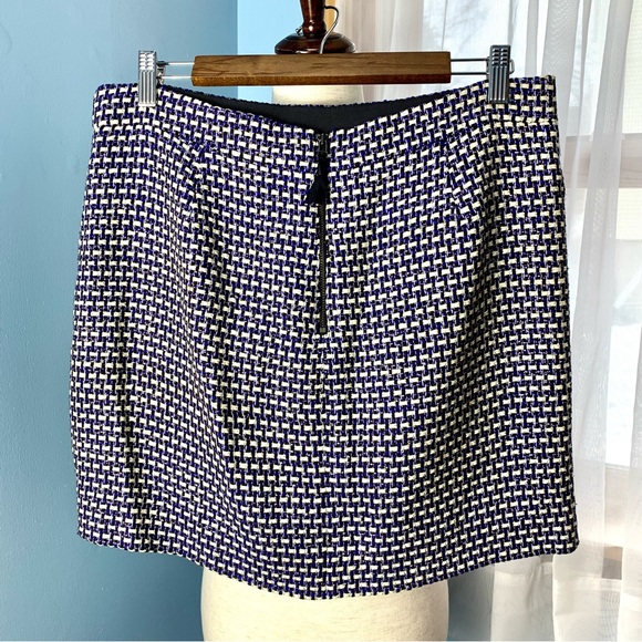 J. Crew Metallic Tweed Postage Stamp Mini Skirt - Picture 4 of 9